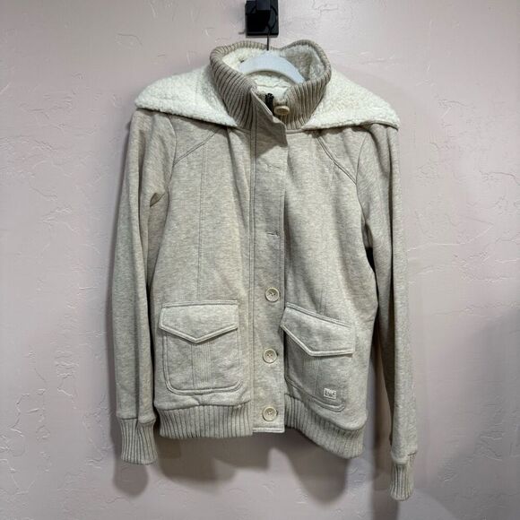 Billabong Sherpa Lined Jacket With Hood Size Large - Picture 1 of 7